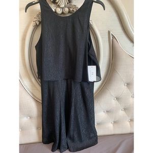 Halston Black Shimmer cocktail dress